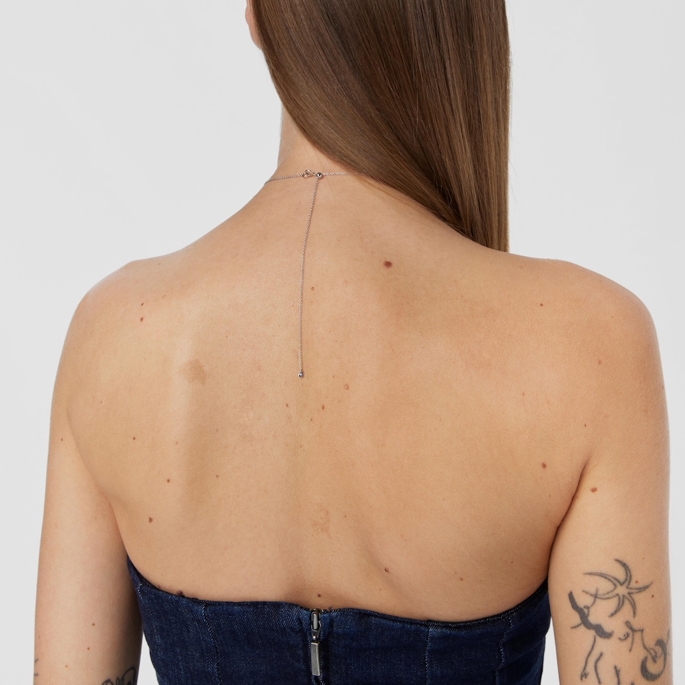 Collar coraz&oacute;n de oro blanco 18K y diamantes Les Classiques