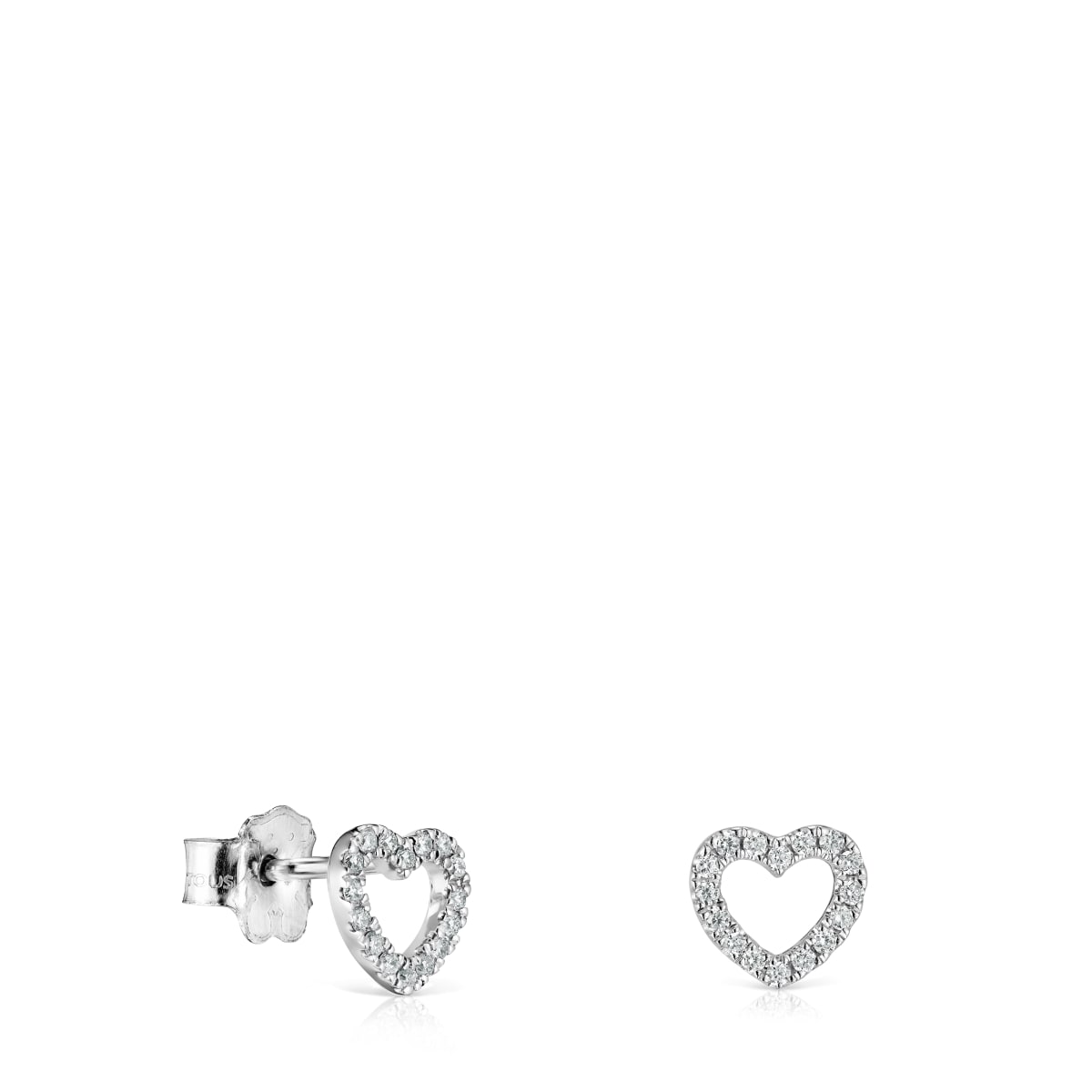 White Gold Les Classiques heart Earrings with Diamonds