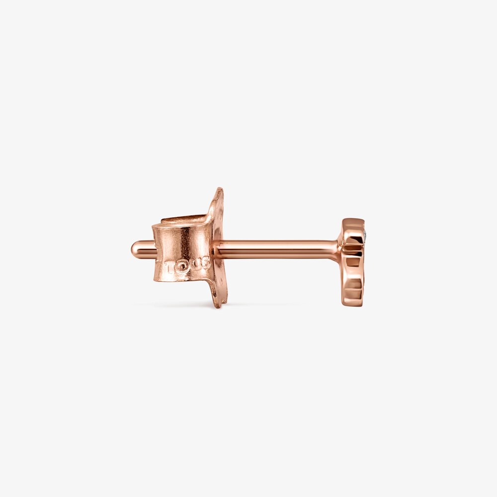 Pendiente Les Classiques oso de Oro rosa con Diamantes