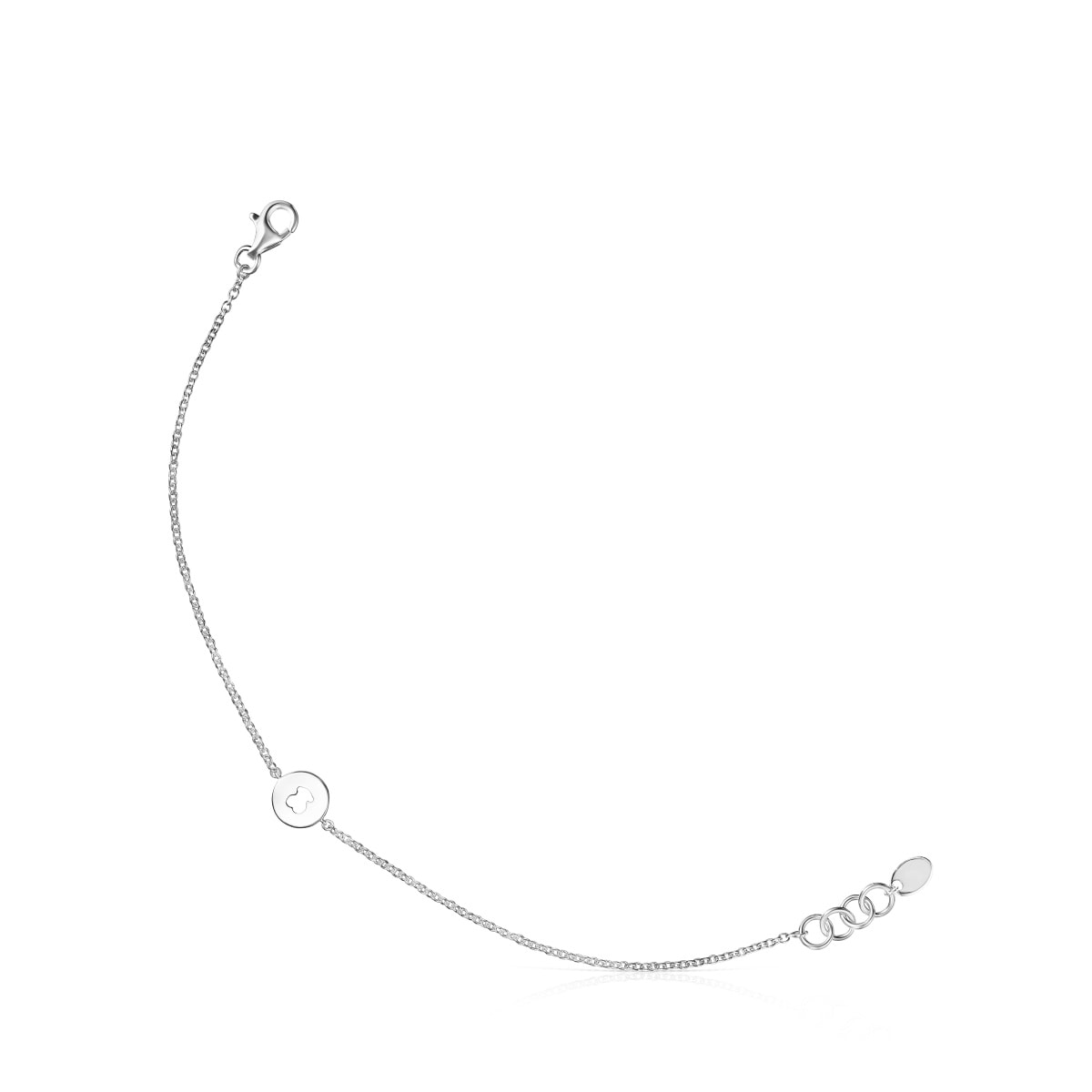Tous - Pulsera De Plata Disco Oso Glory - Plateado