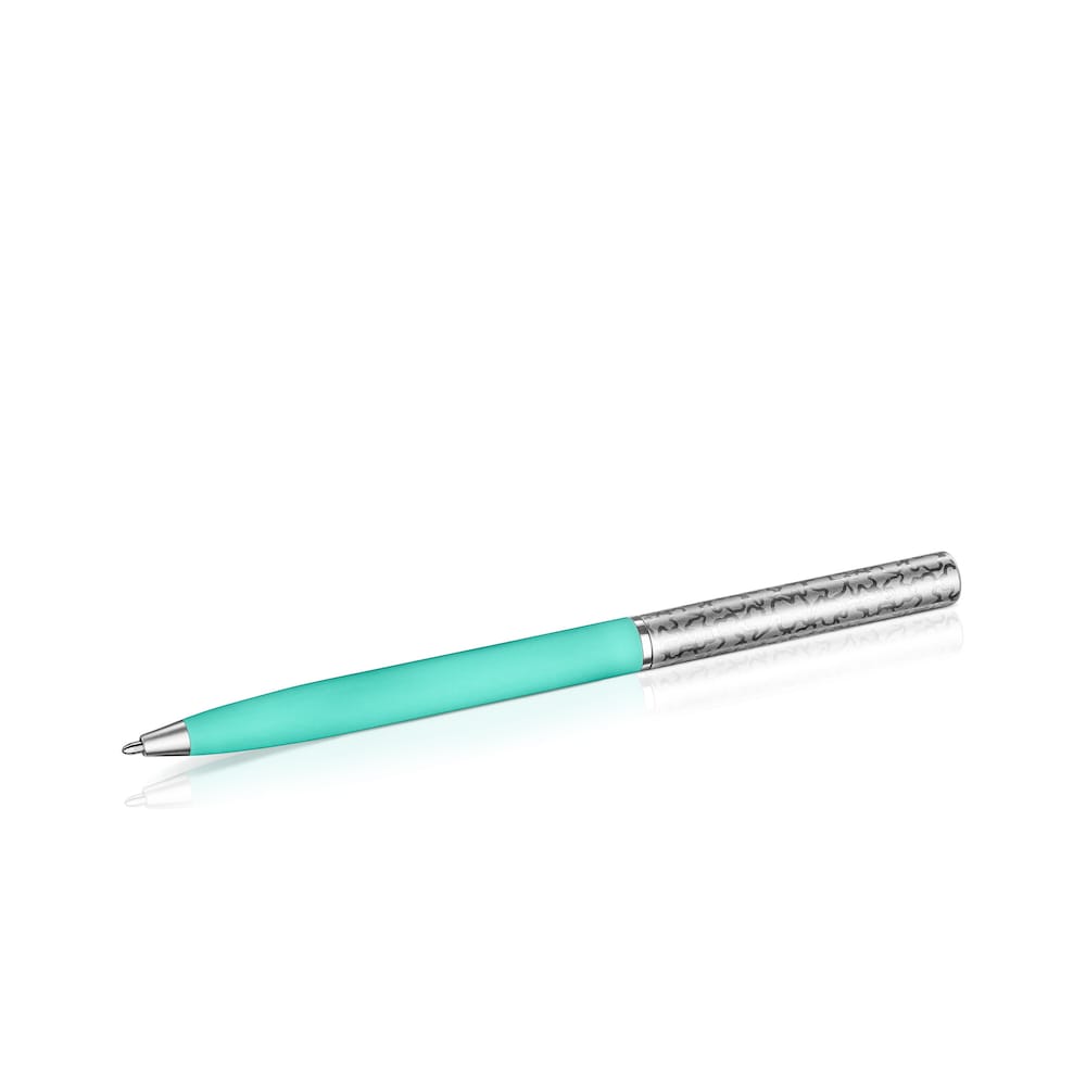 Steel TOUS Kaos Ballpoint pen lacquered in turquoise
