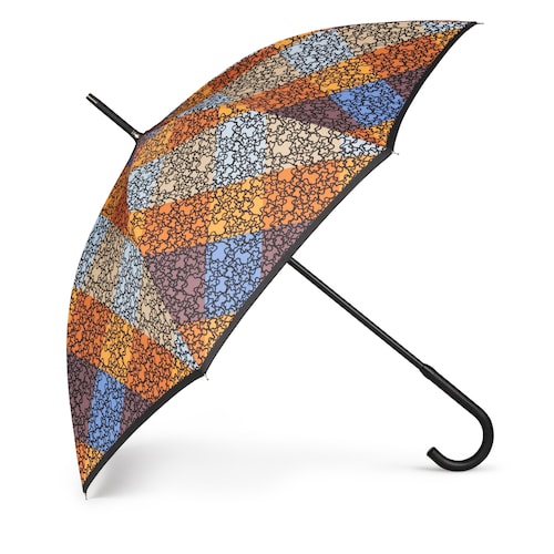 Parapluie Kaos Mini Stamp grand marron, bleu et orange image number 0