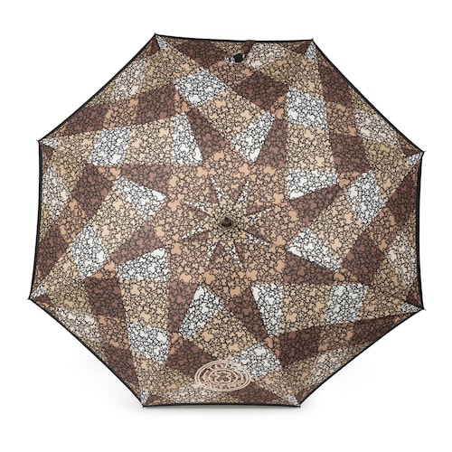Paraguas grande Kaos Mini Stamp marr&oacute;n