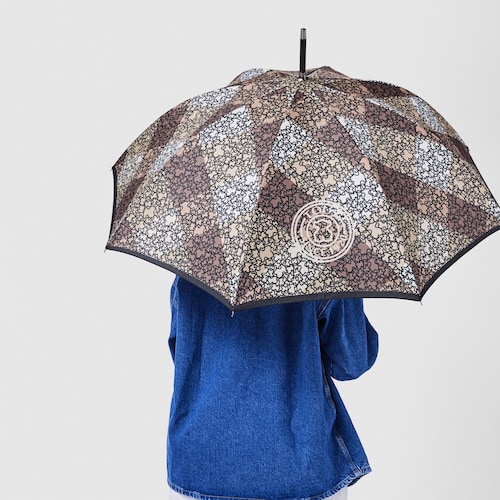 Paraguas grande Kaos Mini Stamp marr&oacute;n