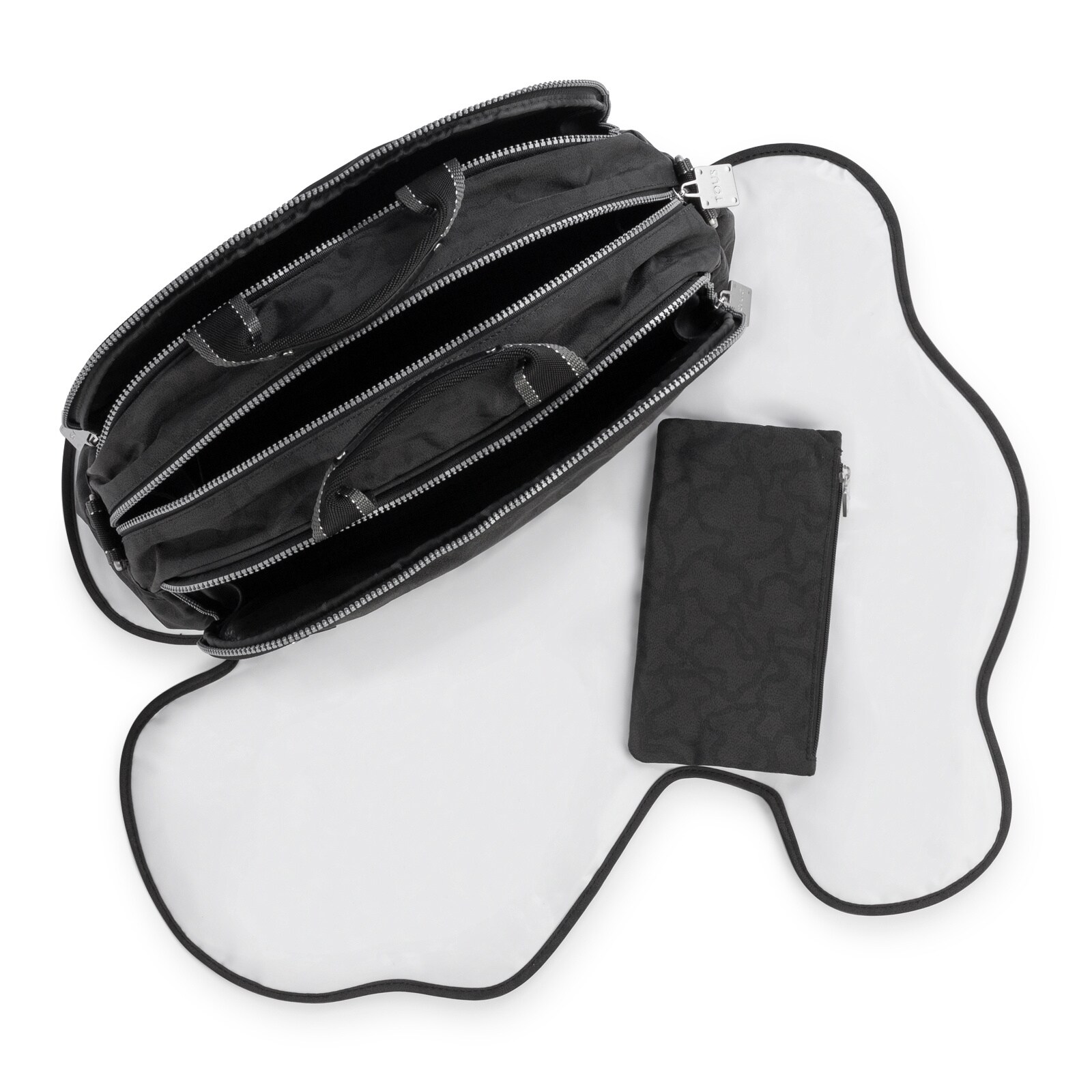 Anthracite-black colored Kaos New Colores Baby bag