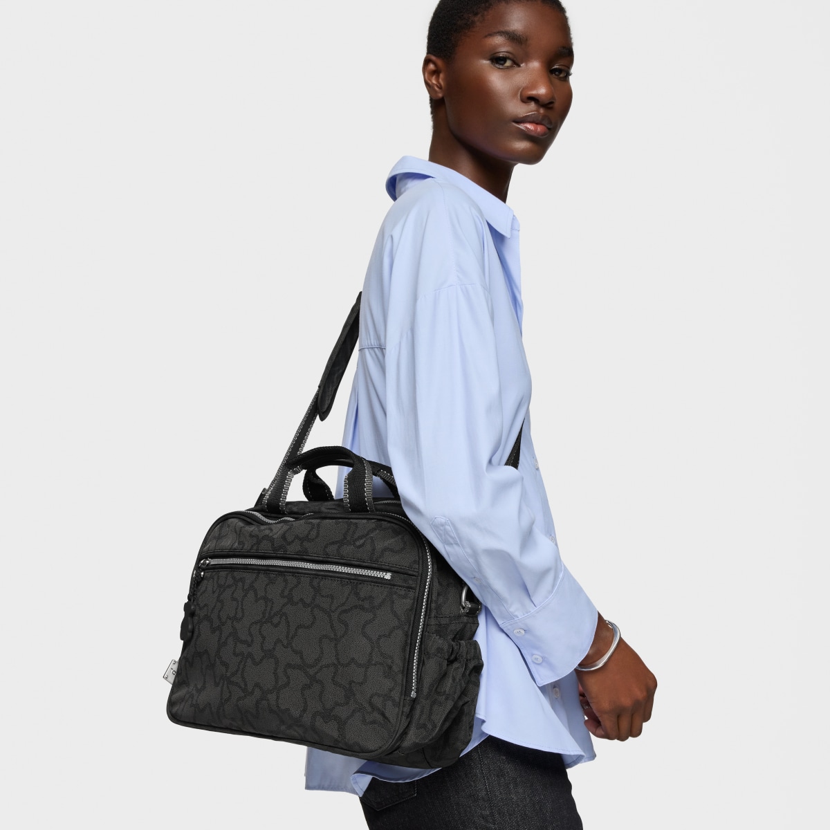 Anthracite-black colored Kaos New Colores Baby bag