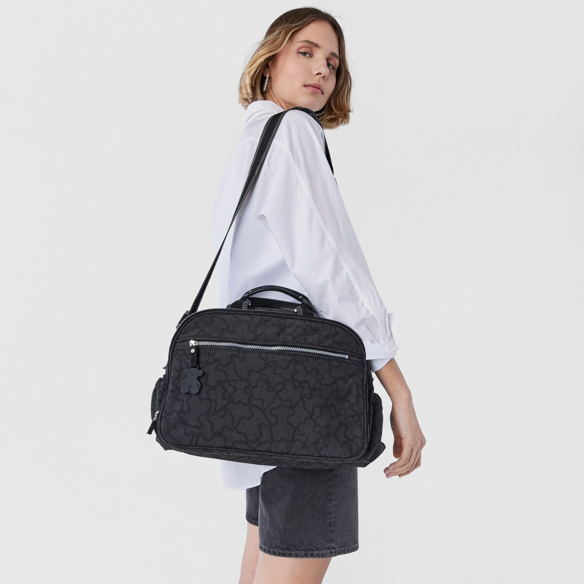 Anthracite-black colored Kaos New Colores Baby bag