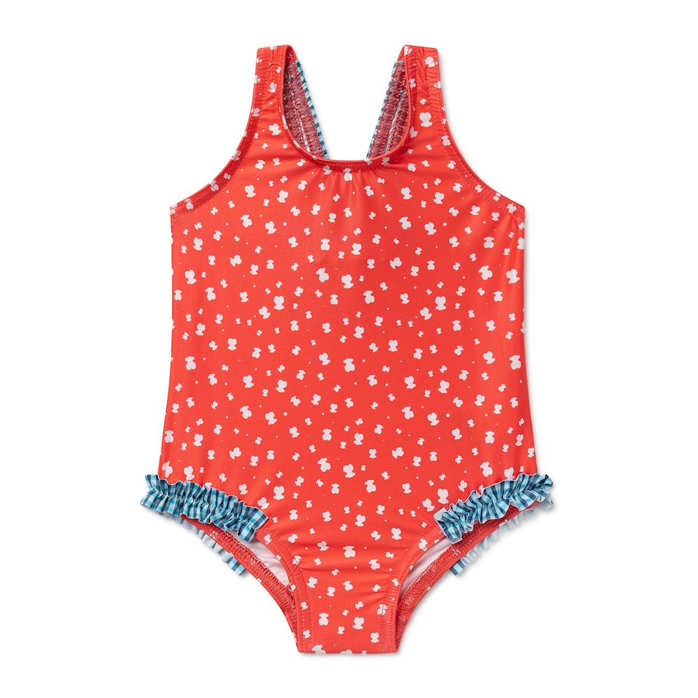 Fato de banho de menina al&ccedil;as Drops Vermelho