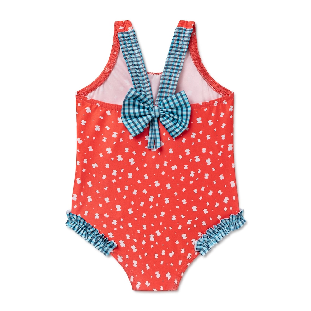 Fato de banho de menina al&ccedil;as Drops Vermelho