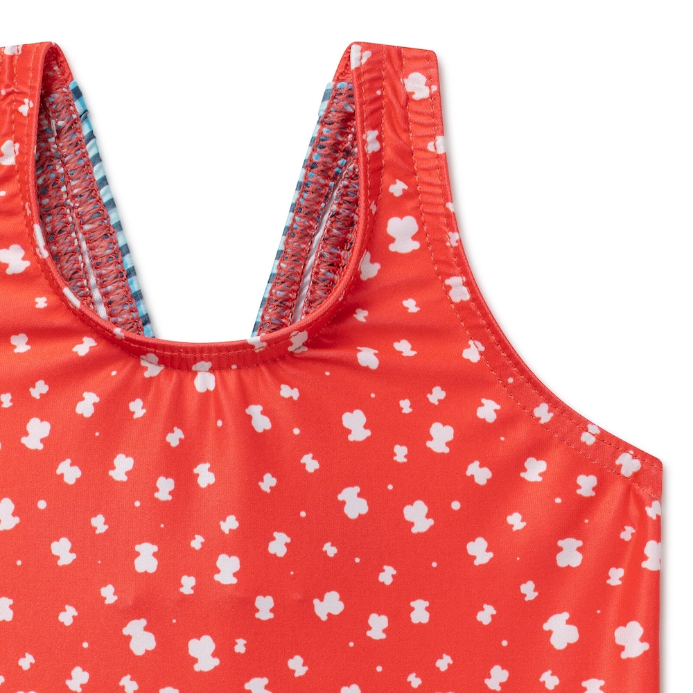 Fato de banho de menina al&ccedil;as Drops Vermelho