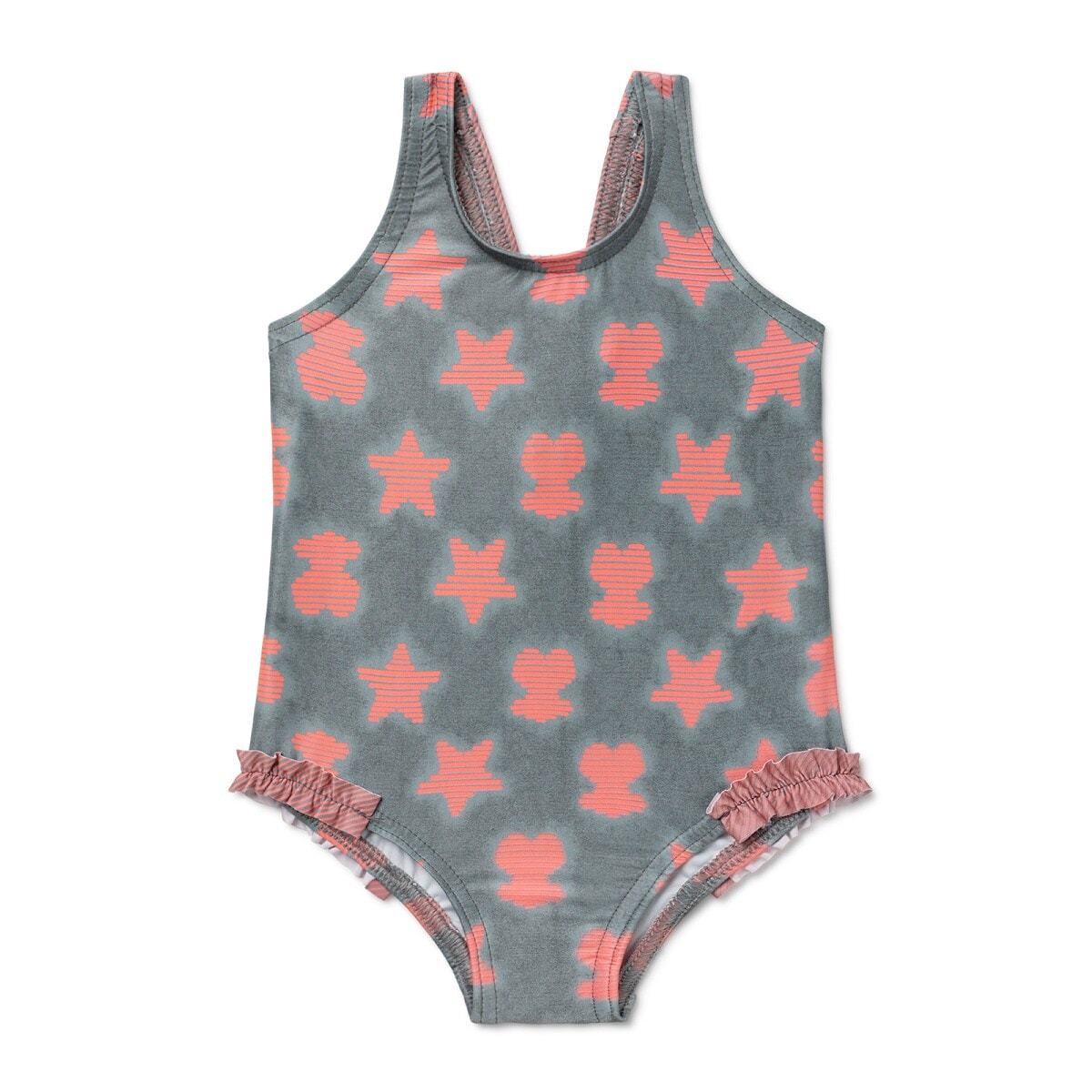 Tous - Bañador De Niña Tirantes Fluor Coral - Coral