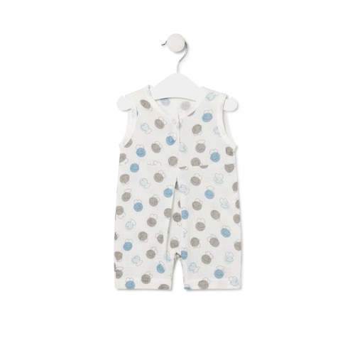 Babygrow s/m Bolinhas Azul Celeste