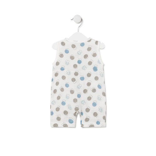 Babygrow s/m Bolinhas Azul Celeste