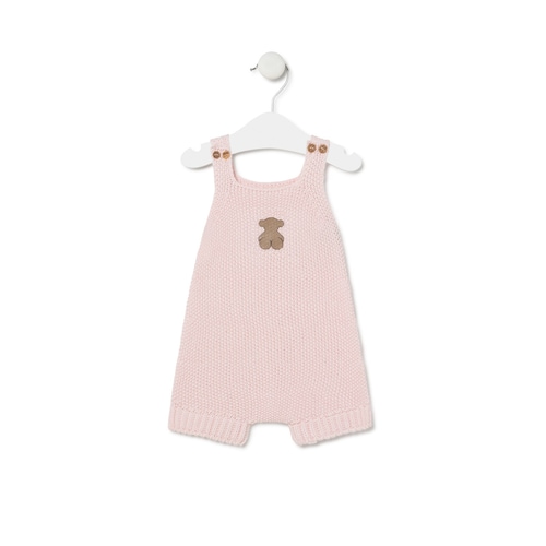 Macac&atilde;o curto de beb&eacute; Tricot Rosa image number 0