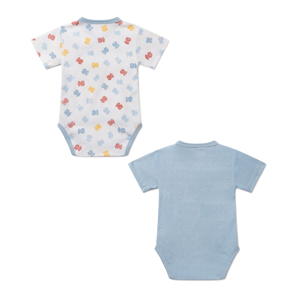 Pack de 2 bodies cruzados Art Azul Celeste