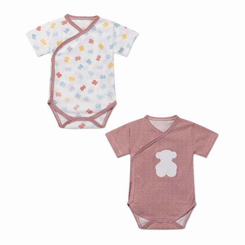 Pack de 2 bodies cruzados Art Rosa