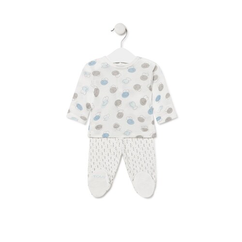 Conjunto de beb&eacute; Lunar Azul Celeste dos piezas image number 0