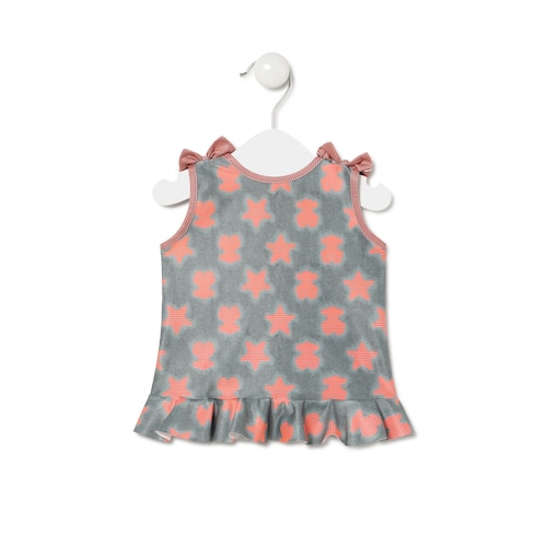 Vestido de praia Fluor Coral