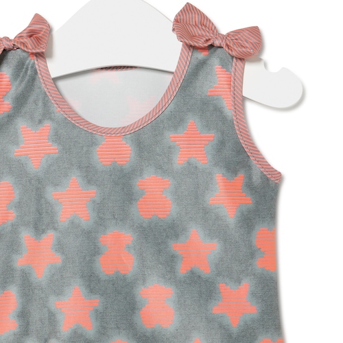 Vestido de praia Fluor Coral