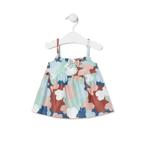 Vestido evasé de alças Vibes Única