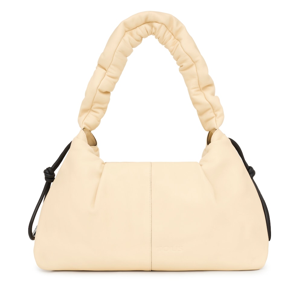 Large beige leather TOUS Soft One-shoulder bag image number 0