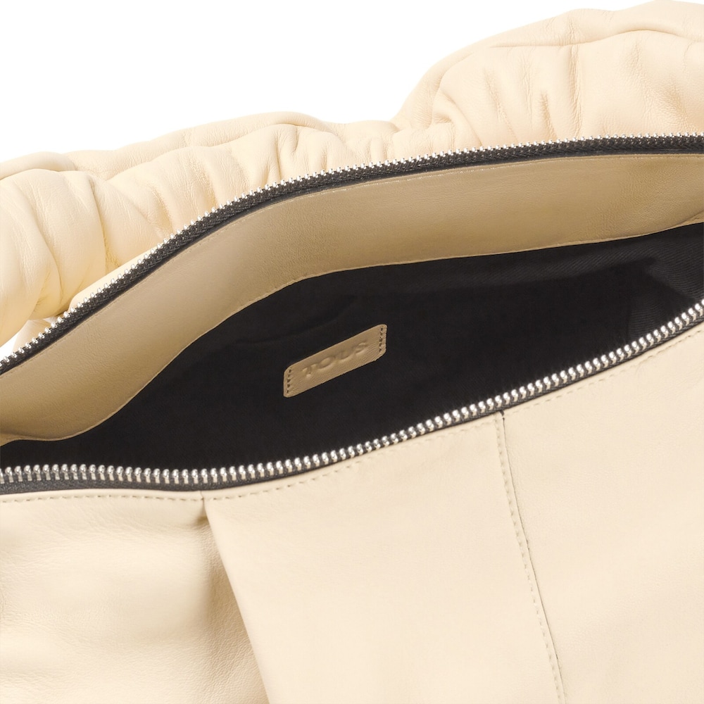 Large beige leather TOUS Soft One-shoulder bag image number 2