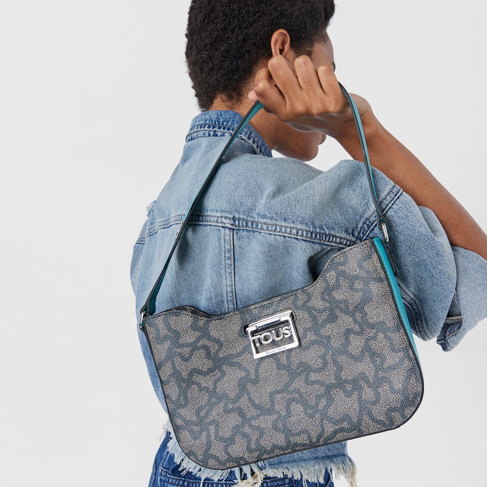 Czarno-turkusowa torebka na ramię Kaos Legacy