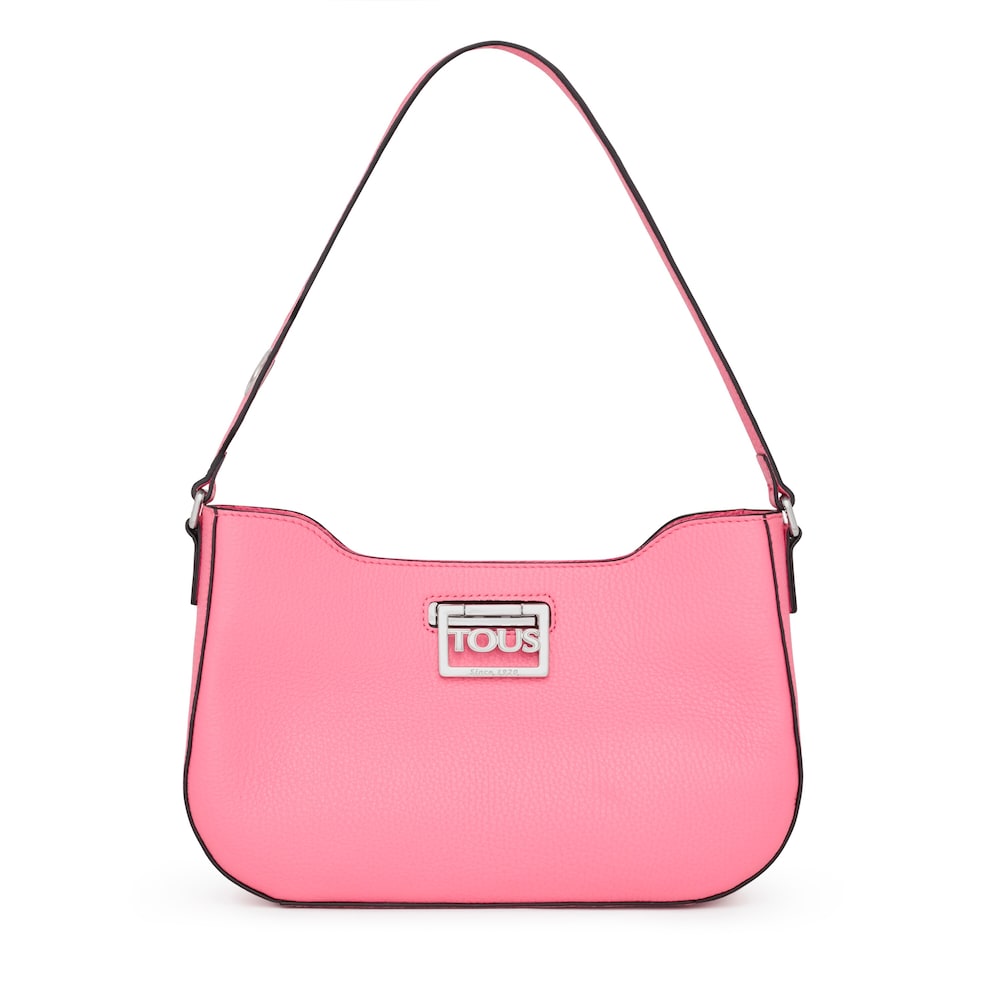 Bolso de hombro de piel rosa TOUS Legacy image number 0