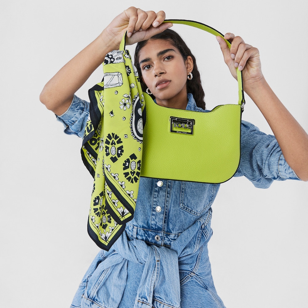 Bolso de hombro de piel lima TOUS Legacy
