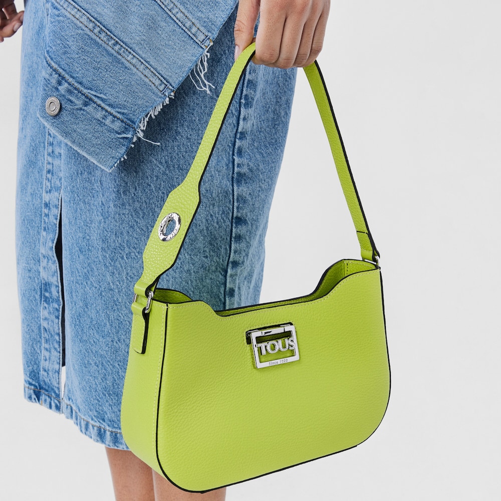 Bolso de hombro de piel lima TOUS Legacy