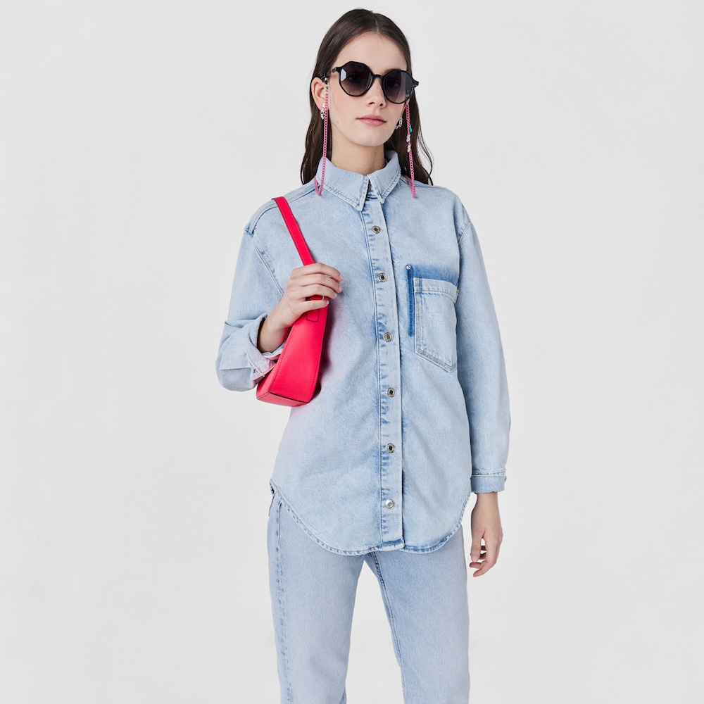 Fluorescent pink leather TOUS Legacy Shoulder bag