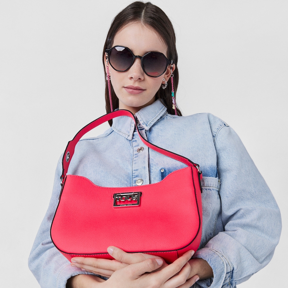 Fluorescent pink leather TOUS Legacy Shoulder bag