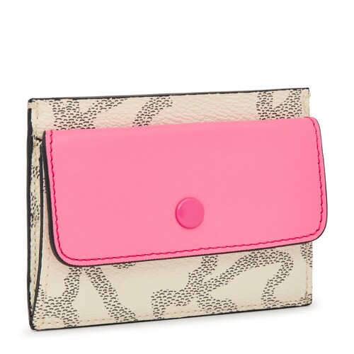 Tarjetero beige y rosa Kaos Legacy