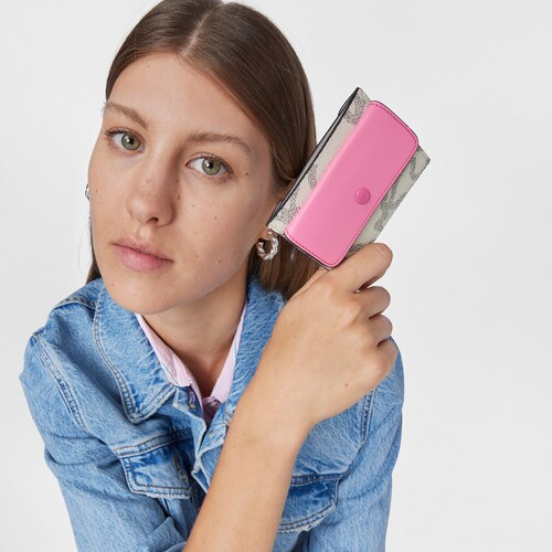 Tarjetero beige y rosa Kaos Legacy