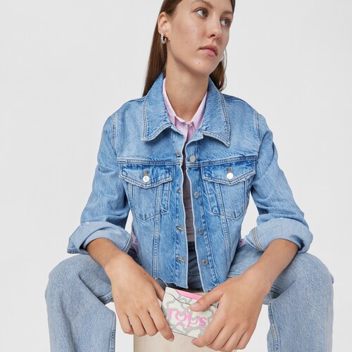 Tarjetero beige y rosa Kaos Legacy