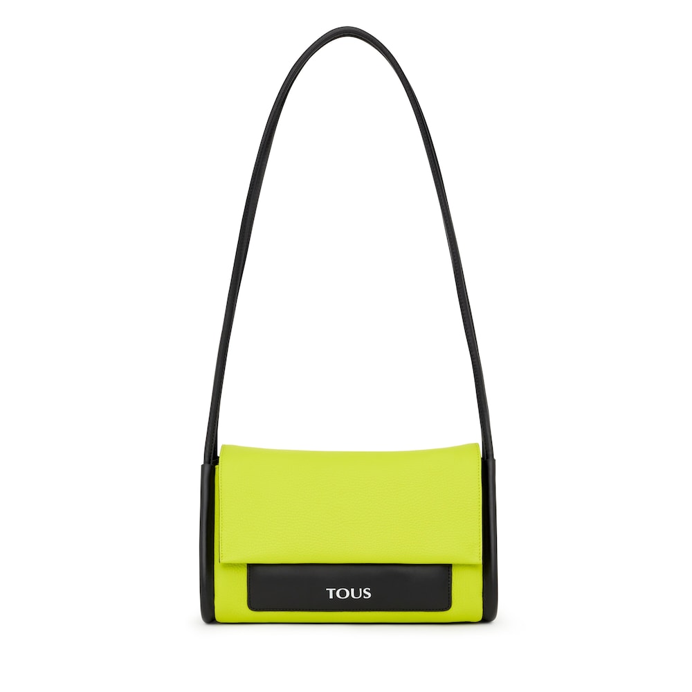 Medium lime and black leather TOUS Empire Crossbody bag image number 0