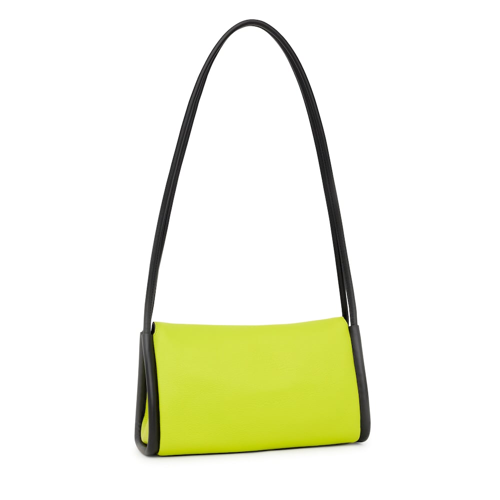 Medium lime and black leather TOUS Empire Crossbody bag image number 1