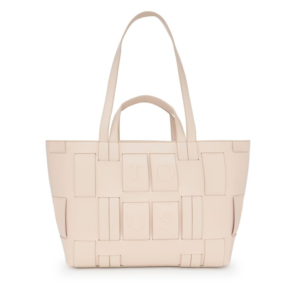 Capazo beige y malva TOUS Damas