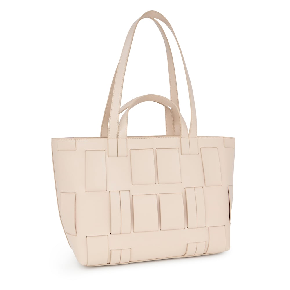 Capazo beige y malva TOUS Damas