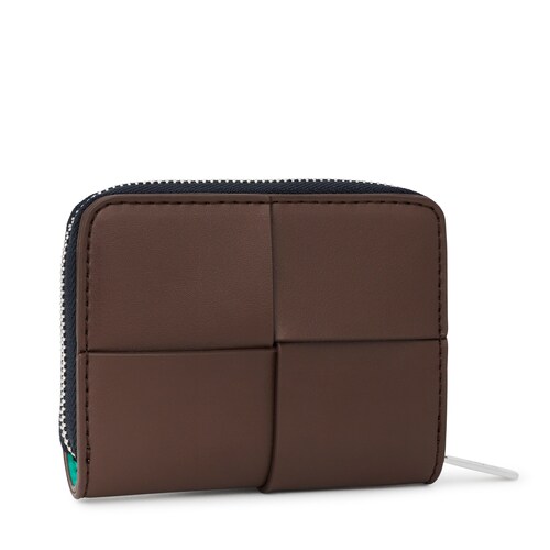 Monedero mediano marr&oacute;n y turquesa TOUS Damas