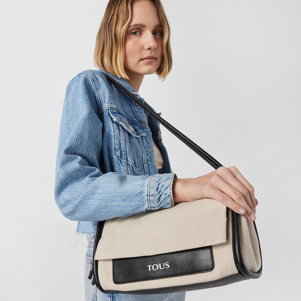 Medium beige TOUS Empire Cotton Crossbody bag