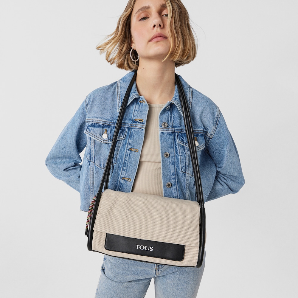 Medium beige TOUS Empire Cotton Crossbody bag