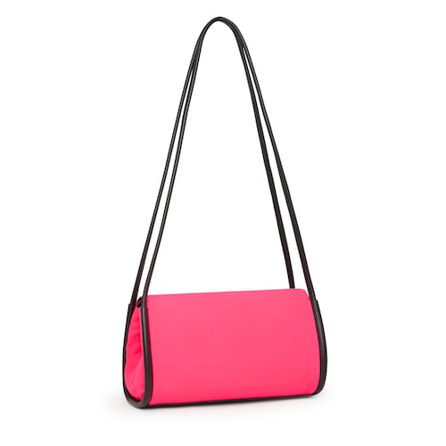 Bandolera mediana rosa fluorescente TOUS Empire Cotton