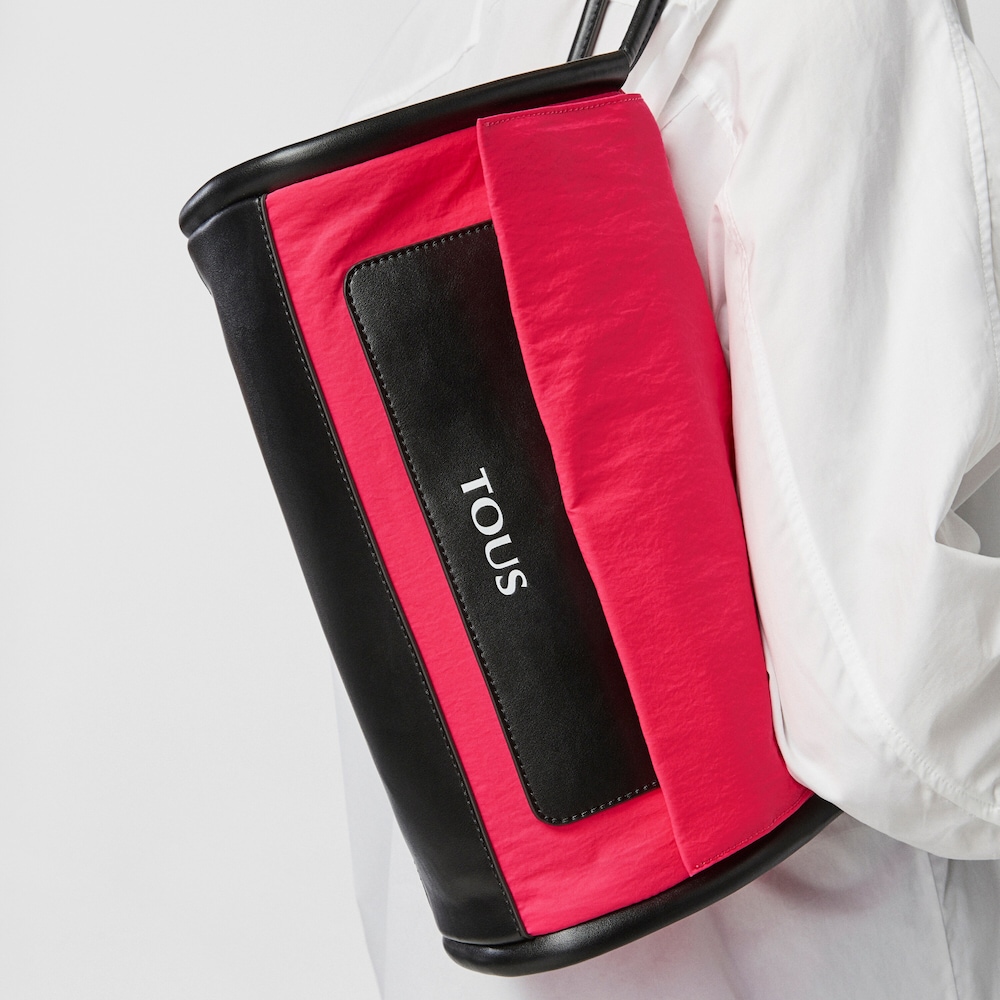 Medium fluorescent pink TOUS Empire Cotton Crossbody bag image number 6