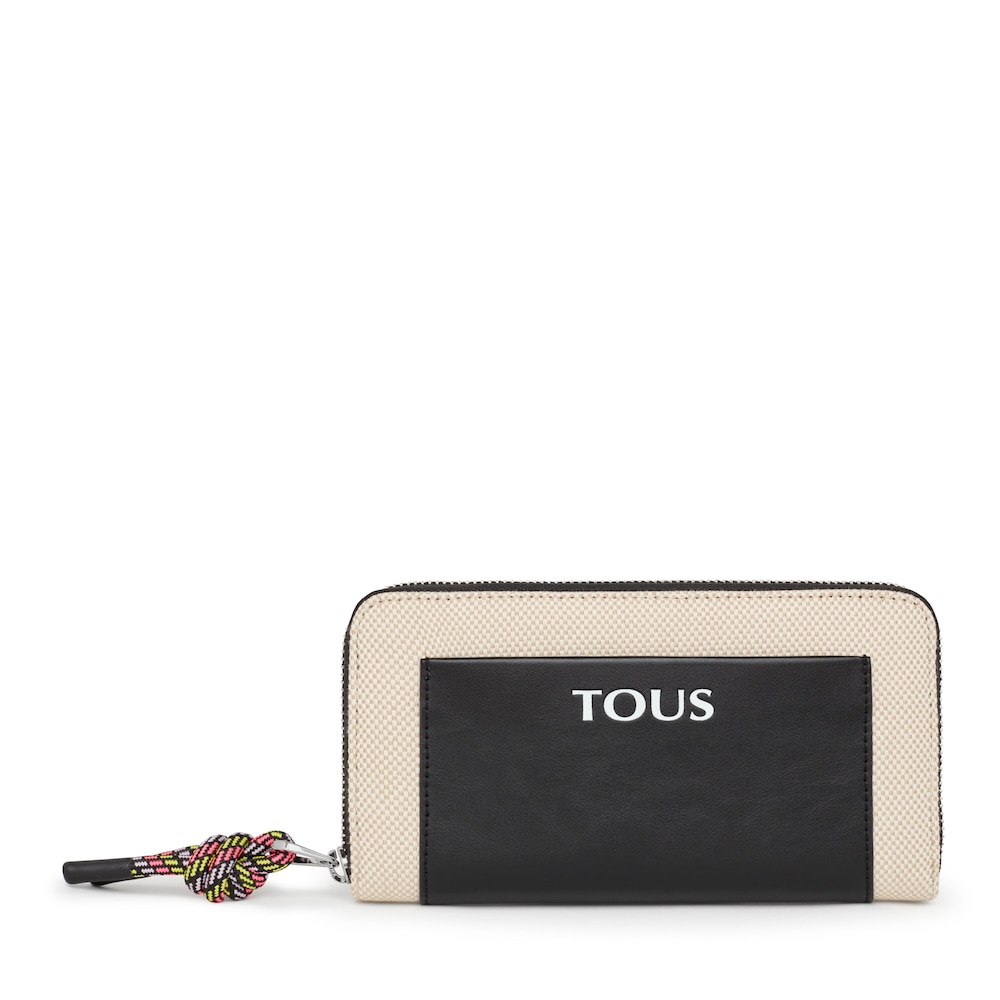 Billetera mediana beige TOUS Empire Cotton image number 0