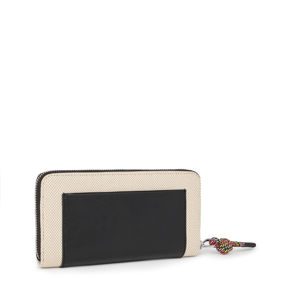 Billetera mediana beige TOUS Empire Cotton image number 1