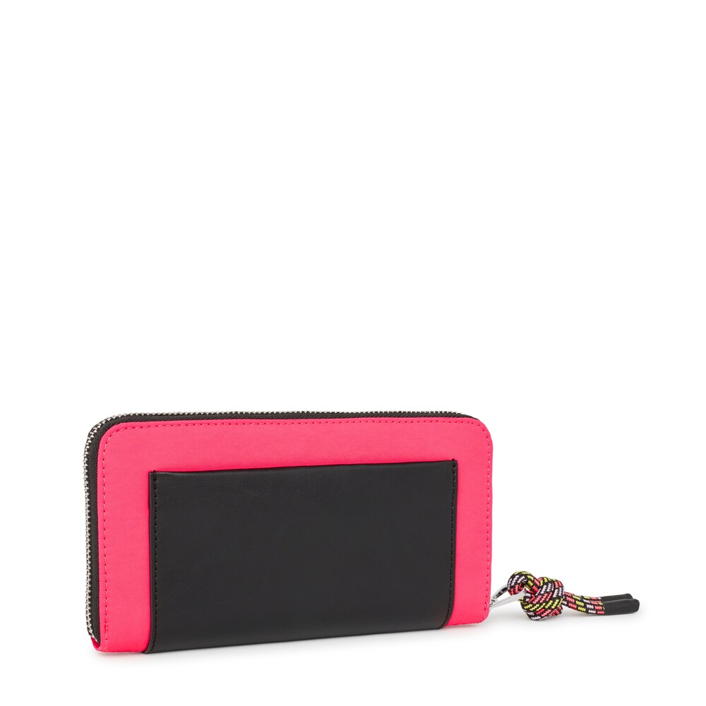 Medium fluorescent pink TOUS Empire Cotton Wallet image number 1