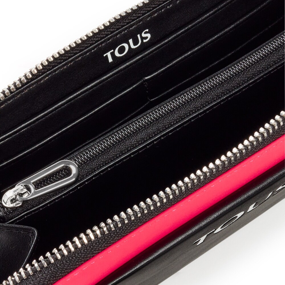 Medium fluorescent pink TOUS Empire Cotton Wallet image number 2