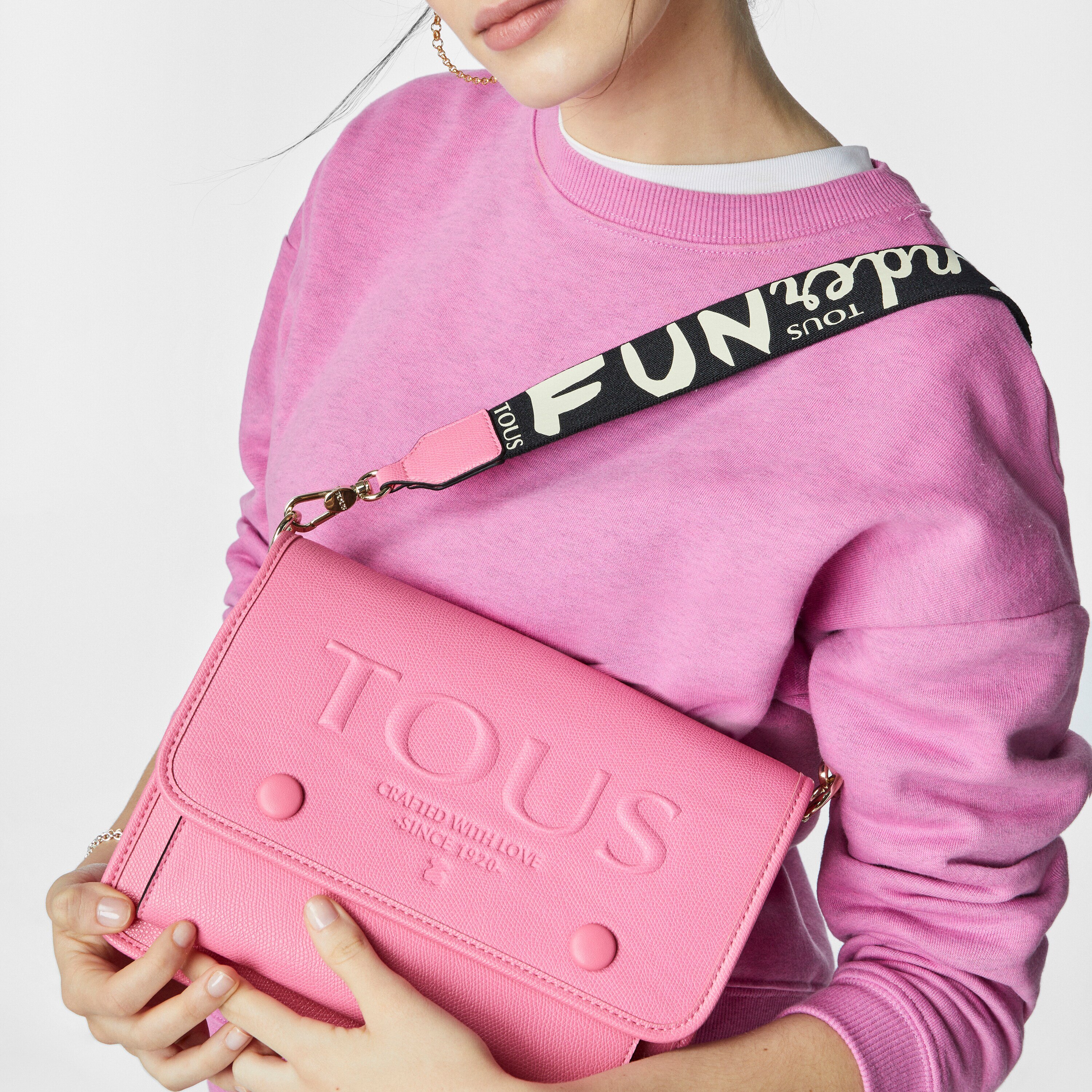 Medium pink Audree TOUS Funny Crossbody bag image number 5
