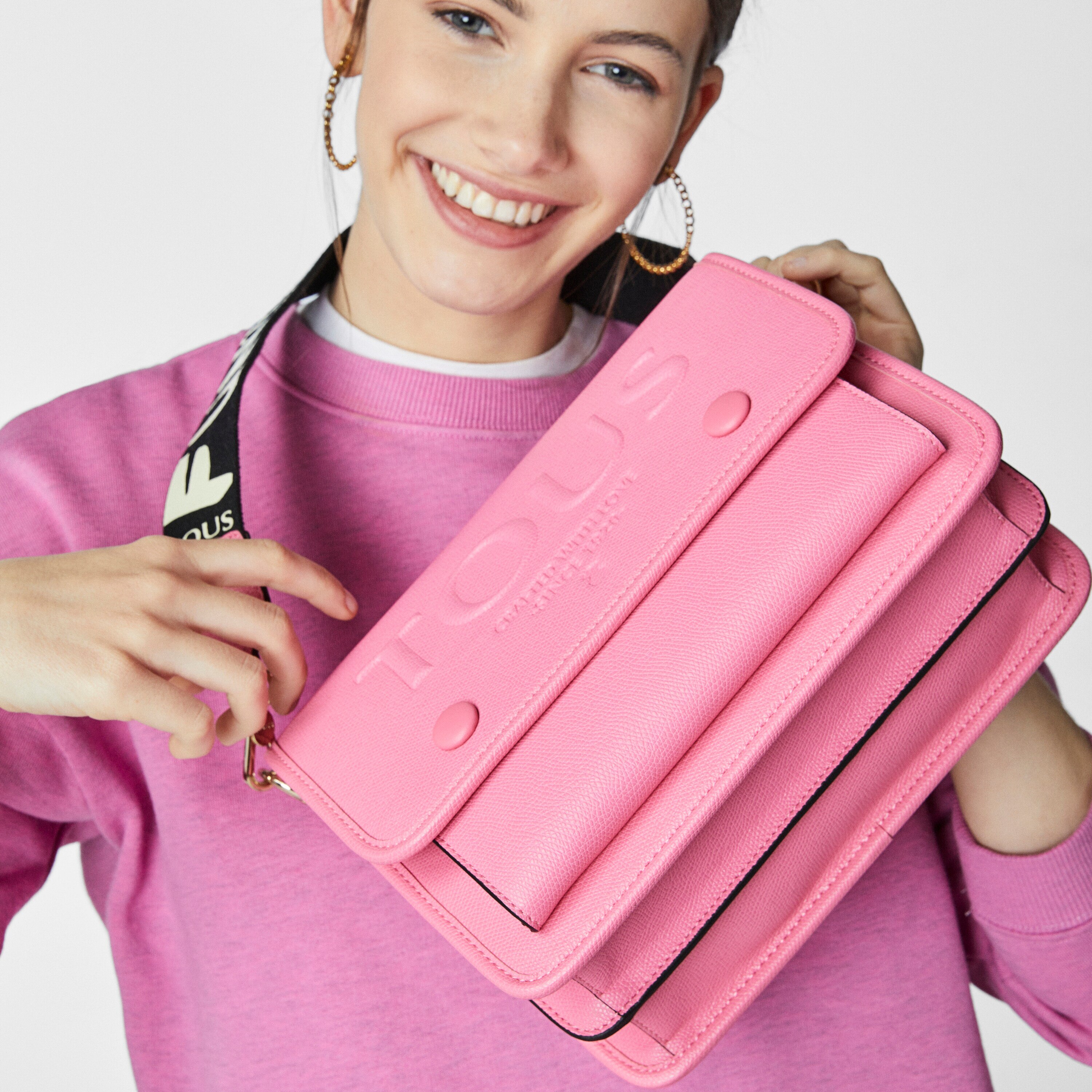 Medium pink Audree TOUS Funny Crossbody bag image number 6